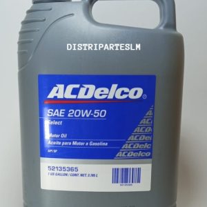 ACEITE ACDELCO 20W50 GALÓN SEMISINTÉTICO