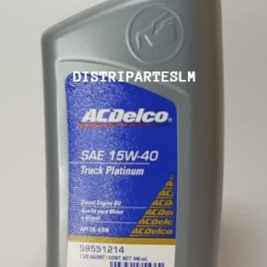 ACEITE ACDELCO 15W40 CUARTO SEMISINTÉTICO