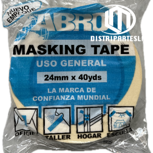 CINTA MASKING ABRO 123 1X40 YDS 24MM